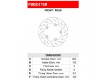 Δισκόπλακα Πίσω Yamaha XQ 125 Maxster / XQ 150 Maxster FMD0170R Ferodo